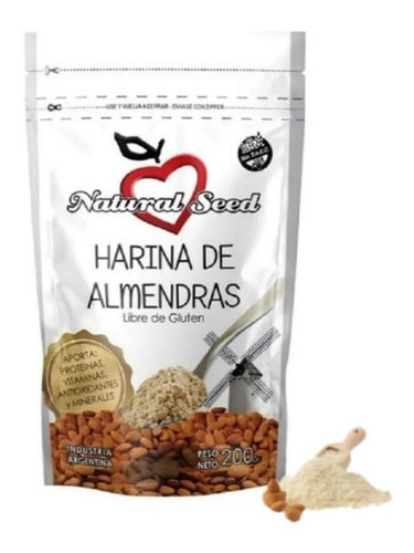 Harina De Almendras Natural Seed X200g - Cotillón Waf