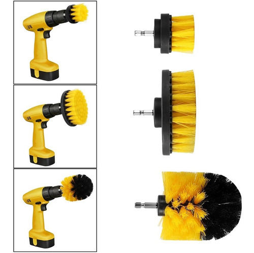 Juego De Cepillos De Limpieza Para Taladro 3 Piezas Calidad