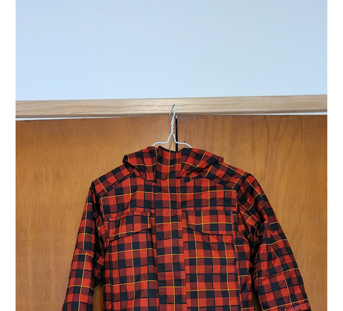 Campera Nieve Ski Snowboard Burton 5k Dryride Twc Rojo Xs Escocés (Usado)