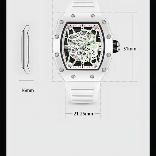 Relojes Onola Luminous Waterproof De Moda Para Hombre Color De La Correa Azul