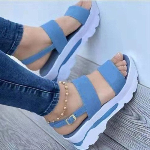 Sandalias Cuña Ligeras Para Mujer Zapatos Plataforma Tacones