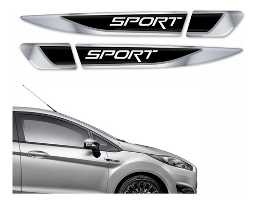 Par Emblema Lateral Paralama Porta Ford Fiesta Sport Res13