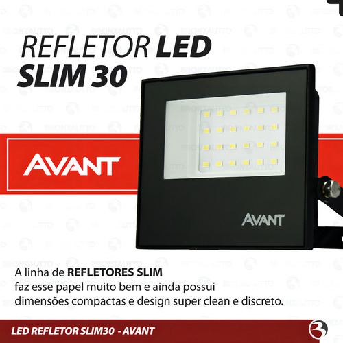 Kit 5 Refletor Holofote Prova Dágua 30w Led Luz Quente 6500k Carcaça Preto Luz Branco 110v/220v