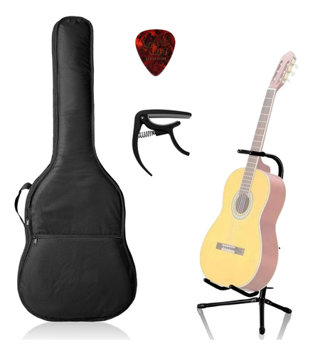 Capa Bag Luxo Violao Folk Acolchoada+ Suporte+capotraste