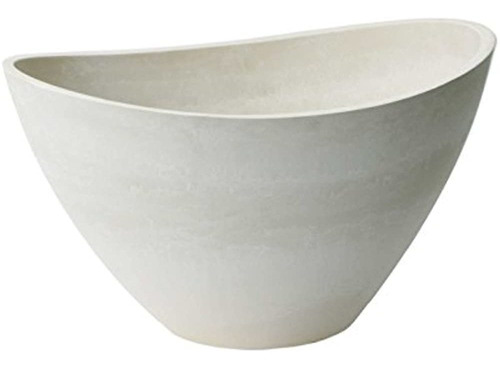 Algreen 25450 Wave Bowl Planter, 20 , White