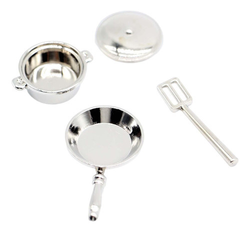 Utensilios De Cocina Para Casas De Muñecas, 4 Unidades 1/12