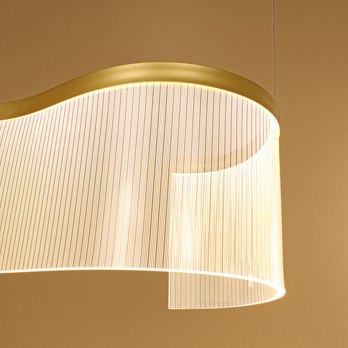 Pendente Led 3000k 8w 100cm Metal Dourado - Pd2184