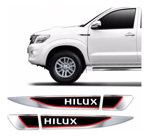 Par Aplique Lateral Toyota Hilux Resinado Res06