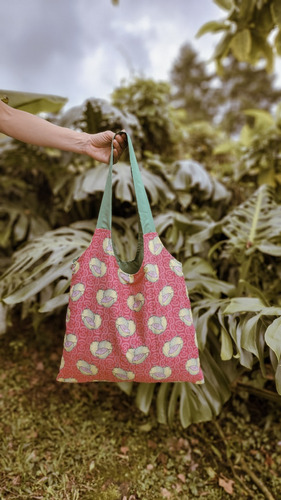 Tote Bag De Frutas Tropicales. Chontaduro, Pitahaya, Gulupa