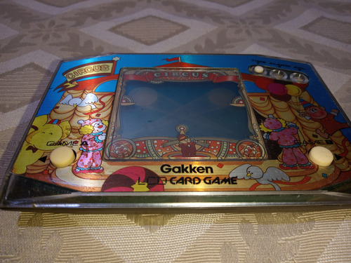 Consola Circus Gakken Lcd Card Game Antiguo Gris (Usado)