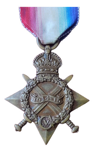 Medalla Inglaterra Estrella Campaña 1914-15 Primera Guerra (Usado)