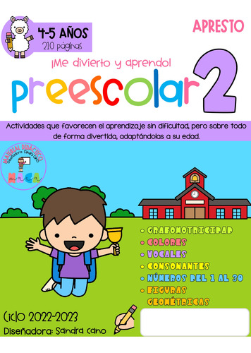 Cuadernillo De Preescolar Segundo Grado Apresto