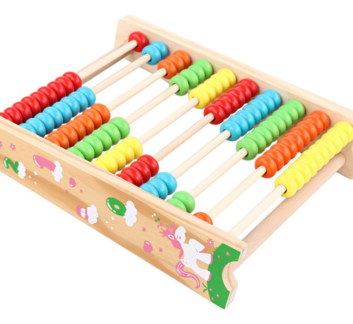 Juguete De Madera Abaco Juego Educativo Números Lógica Entre