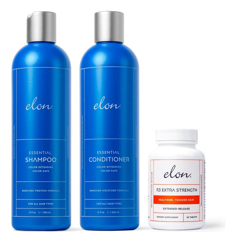 Kit Completo De Cuidados Capilares Elon Para Cabelos Finos -