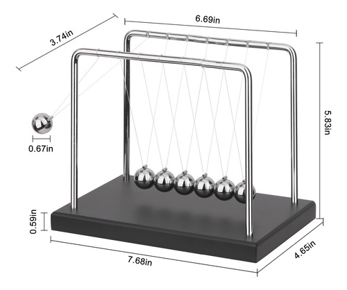Newton's Cradle Qlkunla Balance Balls Science Physics Toy
