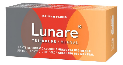 Lentes De Contacto Lunare Tricolor Mensual Neutra Light Blue Blue