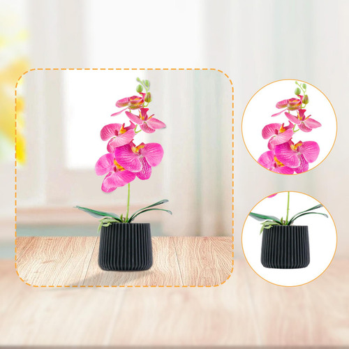 Orquídea Artificial Pequeña En Maceta, Centro De Mesa,