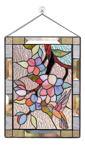 Rectangular Ventana Colgante Panel Atrapasoles Cereza