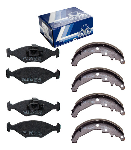 Kit Pastilha Dianteira E Sapata Traseira Palio Siena 1.0 Syl