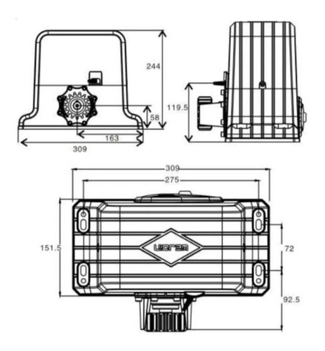 Kit Motor De Cremallera 11mts Completo Wejion 1800kg