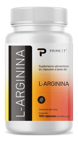 L Arginina Pura Primet 100 Cápsulas De Arginina Con 500 Mg 