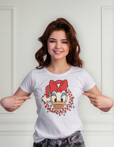Playera Dama Navidad Dn Daisy Donald P425