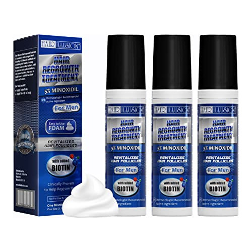 Foam Minoxidil 5% Con Biotina, Para Hombres Amp; 5twp7