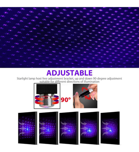 Luz Nocturna Star Projector, Ajustable, Romántica, Flexib-fs