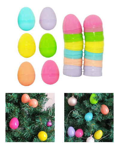 \ 48x Huevos De Pascua Vacíos Rellenables, Huevos Coloridos
