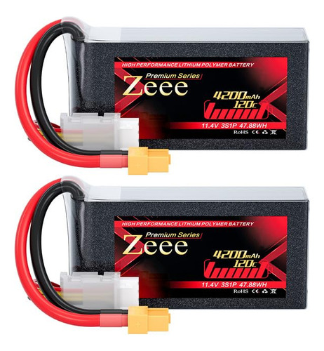 Zeee Serie Premium 3s Lipo Batería Mah 11.4v Batería Cort.