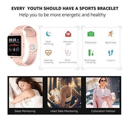 Pulsera Deportiva Smartwatch, Reloj Inteligente Bluetooth, I