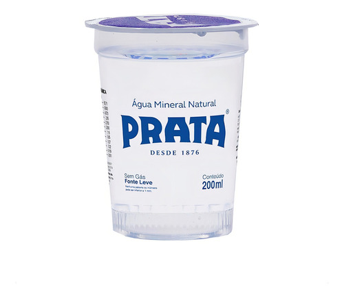 Agua Mineral Natural Agua Prata Copo 200ml Kit 48 Unidades