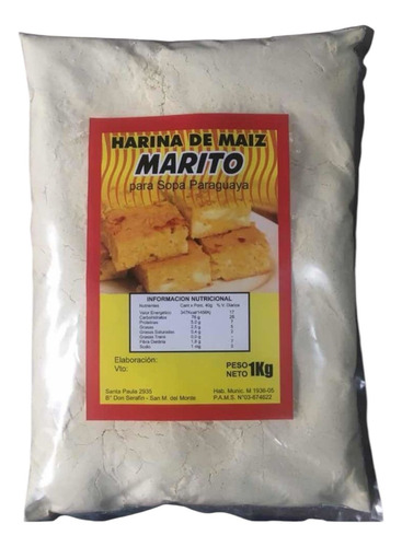 Harina De Maíz Para Sopa Paraguaya Bolsa 10 Kg