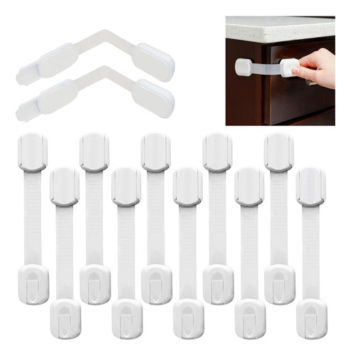 10 Pcs Cerraduras De Seguridad Para Niños, Ajustables De
