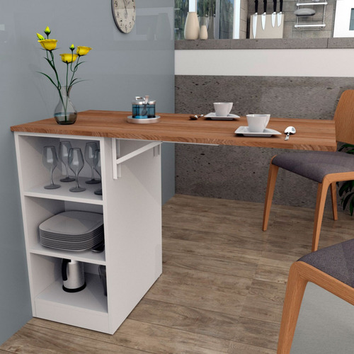 Imagen 8 de 10 de Armario Auxiliar Con Mesa / Barra Plegable / Desayunador
