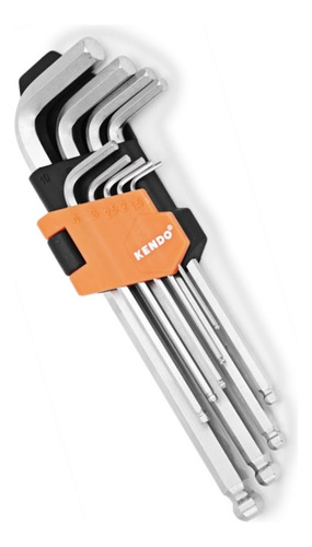 Llave Allen Kendo Cromada Pta. Redonda Jgo. 9 Piezas # 20736
