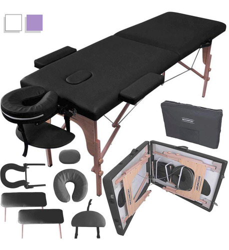 Cama Masaje Spa Portatil Reclinable Estuche Profesional