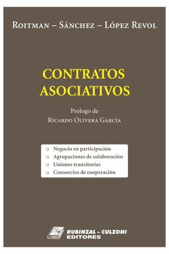 Contratos Asociativos, De Roitman, Horacio / Sánchez, María Victoria / López Revol, Agustina. , Tapa Blanda, Edición 1 En Español, 2018
