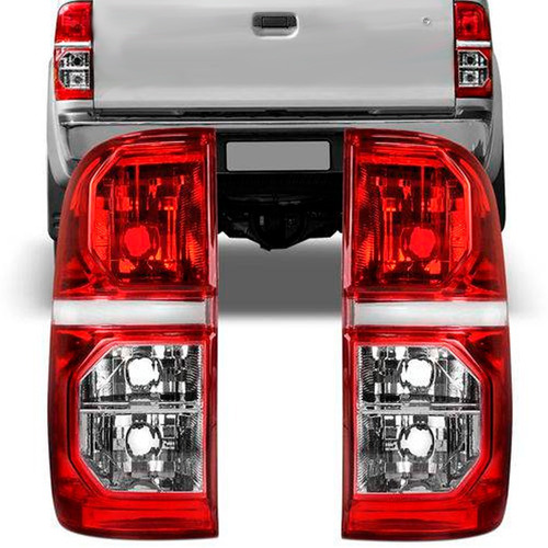 Par Lanterna Hilux Srv 2012 2013 Cristal Toyota