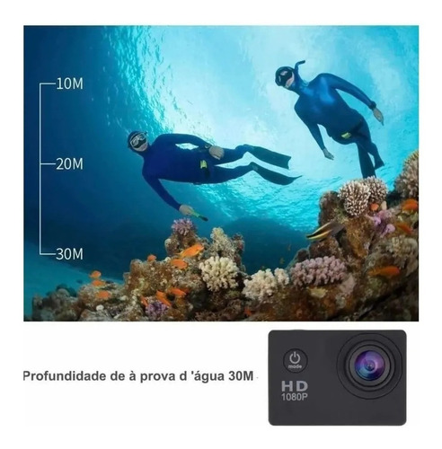 Filmadora Pro Hd Sports Youtuber Vídeo Câmera Moto Blogueira