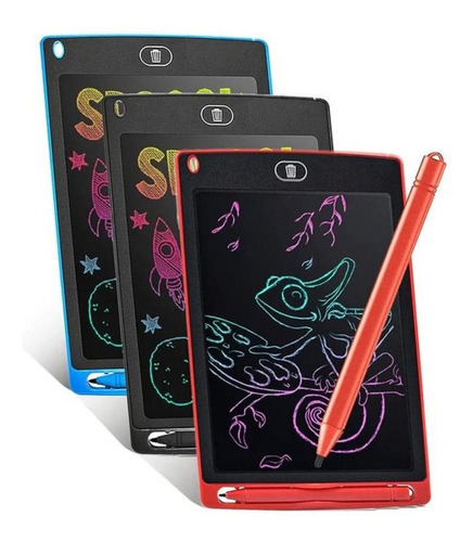 Lousa Infantil Digital Magica 10 Polegadas Desenhar Escrever Cor Preto