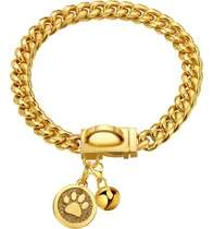 Comprar Idofas Collar De Cadena De Perro De Oro Collar De Perro De E