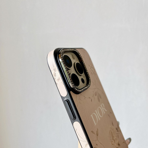 Funda Antihuellas Diamon Camera Silk Pattern Para iPhone 13, 14, 15, 16 Pro Max