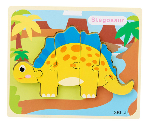 * Rompecabezas De Dinosaurio De Escritorio De Madera 3d