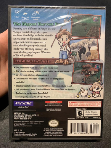 Harvest Moon: A Wonderful Life Nintendo Gamecube Nuevo (Usado)