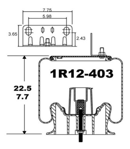 Bolsa Aire 9373 = 1r12-403 Suspensión Freightliner Gabriel