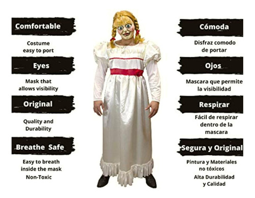 Annabelle, Disfraz De Anabelle, Disfraz De Muñeca Bólica,