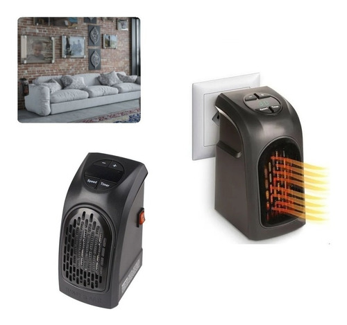 Calentador Calefaccion Calefactor De Ambiente Portátil ¡ Color Negro 110V