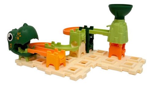 Juego Pista Laberinto De Bolitas Dinosaurio 28 Pzs Color Multicolor