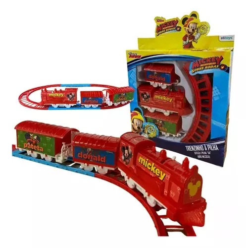 Pista Trenzinho Trem Brinquedo Locomotiva A Corda Divertido